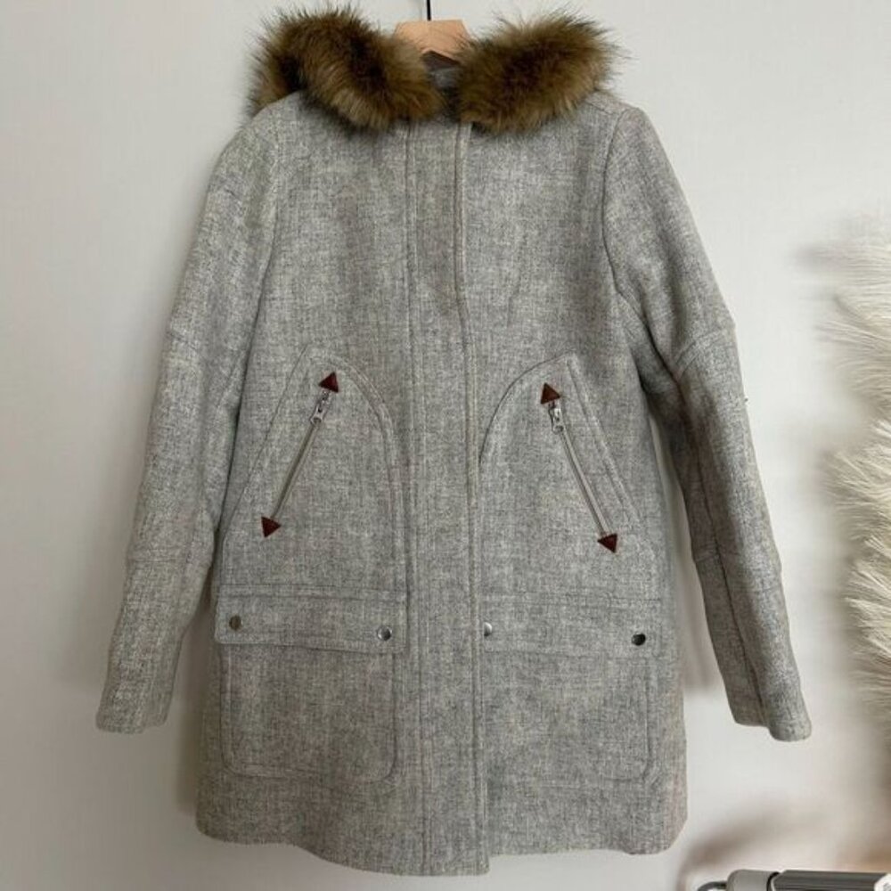 New J.Crew Chateau Parka Italian Stadium Cloth Wool